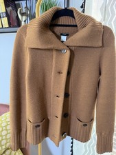 J. Crew Camel 100% Merino Wool Cardigan Sweater