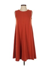Uniqlo Women Orange Casual Dress XS