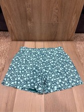 Vineyard Vines Sea Floral Pull-On Shorts Highwaisted Rayon Teal Mint Small