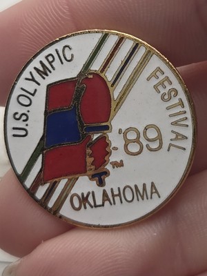 1989 U.S. Olympic Festival Pin ~ Oklahoma