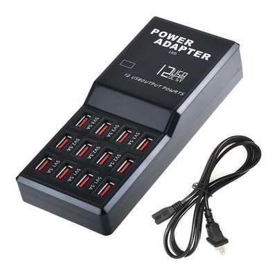 USB Charger Station12-Port 60W Multiple USB Charging StationMulti Ports Charg...