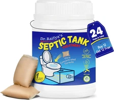 Septic Tank Treatment Pods - 24 Pcs for 2-Year Supply | Beneficial Bacteria &