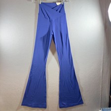 490 NWT OFFLINE by Aerie Real Me High Rise Flare Crossover Leggings Blue Small