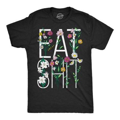 Mens Funny T Shirts Eat  Flowers Sarcastic Floral Graphic Novelty Tee For