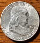1949 S Franklin Silver Half Dollar San Francisco Mint