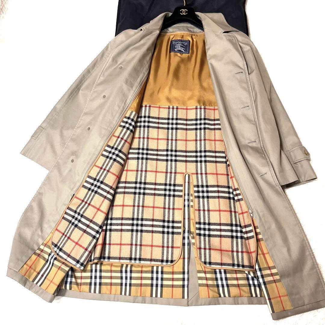 Burberry Bal-collar Coat 2way Liner Beige Cotton Wool Free Size For Men thumbnail 24