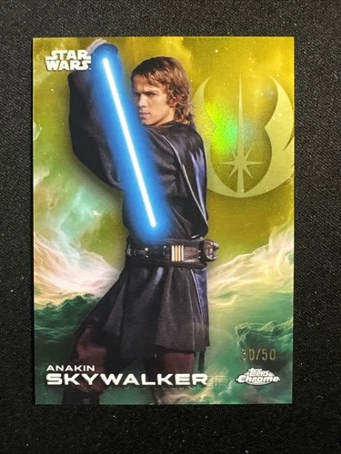 2025 Topps Chrome Star Wars Anakin Skywalker Parallel Gold /50 Refractor #3 Card