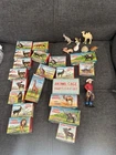 Vintage 1950s-60s Lot Marx Animal Kingdom Lot Of 28 Cage Boxed And Loose