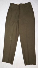 ORIGINAL POST WWII 1946 DATED WOOL FIELD TROUSERS WITH BUTTON FLY