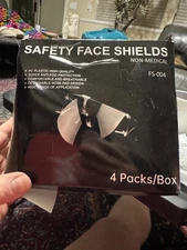 Safety Face Shields Fs-004 4 Pack, Only 3 Sets Of Ear Arms w/free shipping!