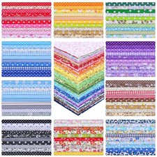 100 Pcs 10 x 10 Inch Cotton Fabric Squares, No Repeat Pre Cut Quilting Fabric...