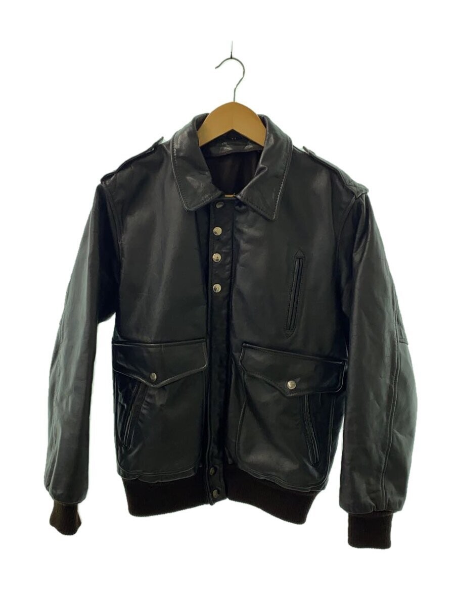 Men's Black Cowhide Leather Blouson Jacket Style 2246