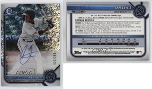 2022 Bowman Chrome Prospect Auto Speckle Refractor /299 Ian Lewis #CPA-IL Auto