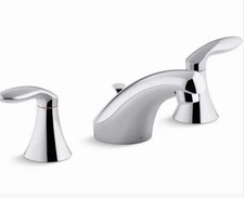Kohler Coralais 15265-4NDRA-CP Wide-Spread Polished Chrome Bathroom Faucet Lever