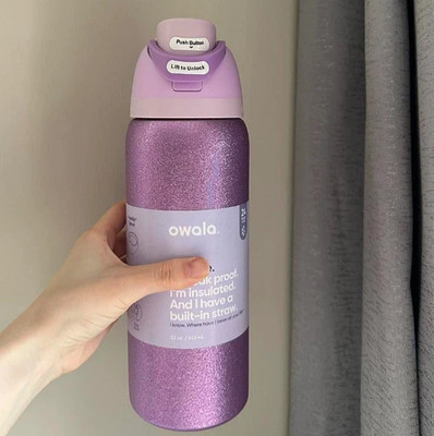 Colorful Owala FreeSip 32oz So Eggstra Purple Water Bottle Leakproof New 2026