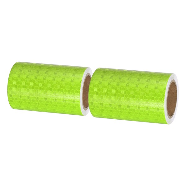 "Reflektierendes Band, 2 Rollen 4\"X10Ft, Selbstklebend, FüR Lkw, GrüN"-image