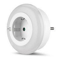 Led Nachtlicht Steckdose 0.5W 3 Farben DäMmerungsautomatik Modell Rev Weiß