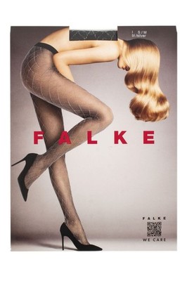 Falke ~ MAGICAL EVENING ~ sheer lurex tights BNWT M/L black & silver