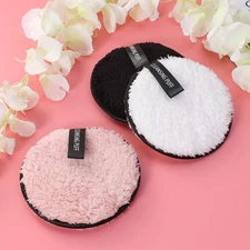 3 Pcs Facial Makeup Remover Puff Washable Soft Cotton Sponge Cleansing Pads