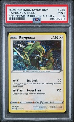 Pokemon Rayquaza SWSH029 Holo Promo Crown Zenith Sea Sky Promo PSA