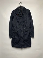 Women’s Light Trench Coat GIMO’S Zip Up Navy Blue Size 44