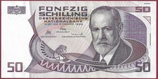 Austria/Austria 50 Schillings Sigmund Freud P-149 Series FC (1986) XF/VF