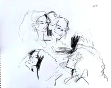 Graphite Portrait Cubism Drawing 11”x17” Paper Original Signed