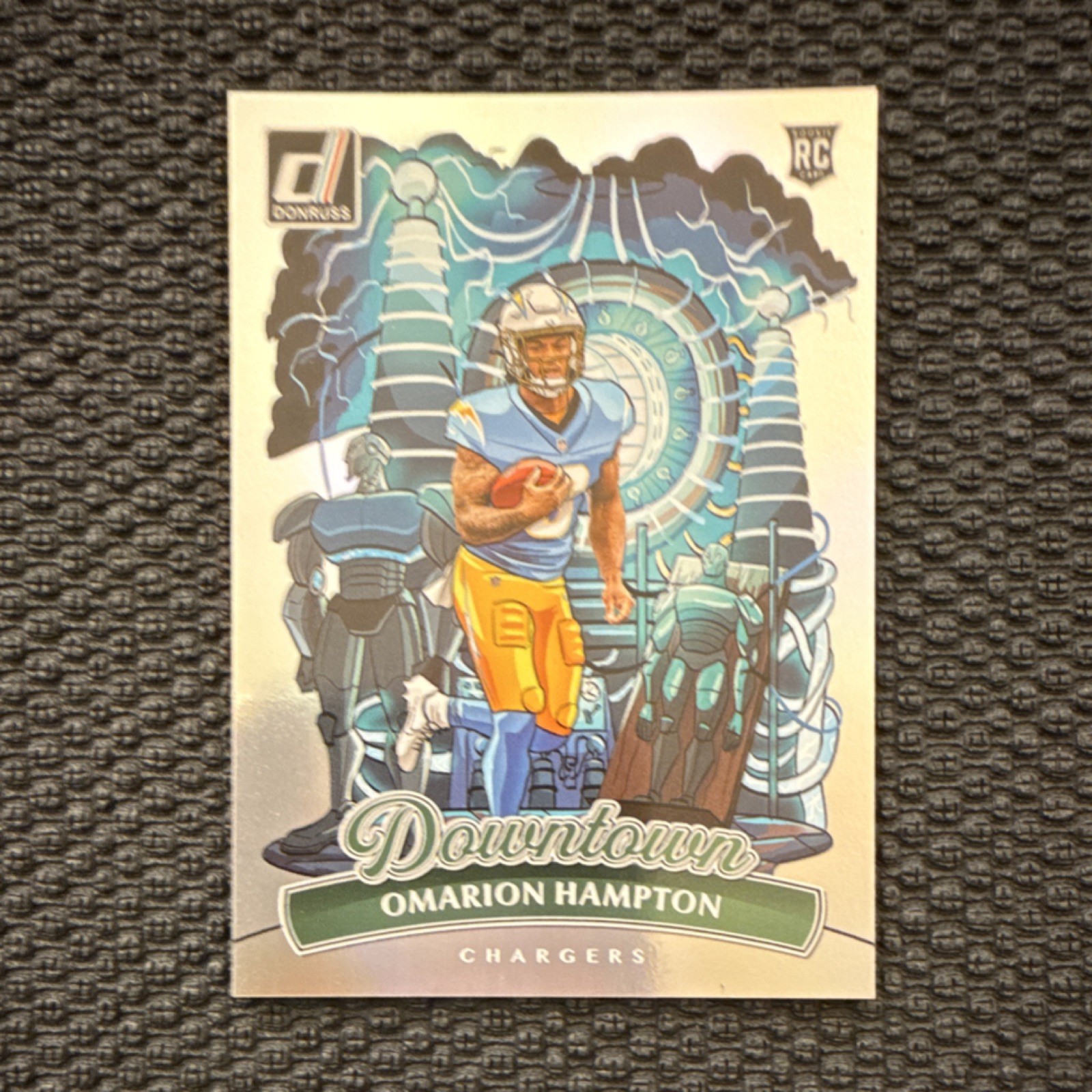 Panini 2025 Donruss Downtown! Rookie Omarion Hampton #16 Chargers