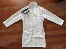 META Unisex 100 Cotton Knee-Length White Lab Coat Size S with Chemistry Goggles