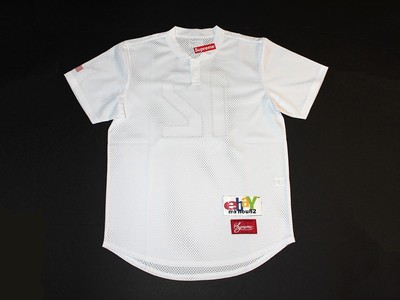 トップス Supreme Mesh Baseball Jersey White L New Supreme Baseball Henley Top Jersey Tee Spring Summer 2014