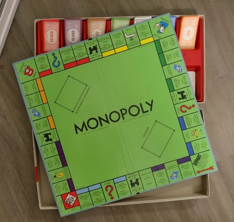 Jeu Monopoly Parker Brothers USA, en francs, Miro compagny Paris, vintage 60's - Photo 3/4