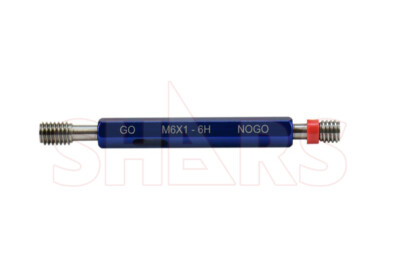 Shars M6 x 1.0 6H Class Fit Go/No Go Double End Thread Plug Gage New ![