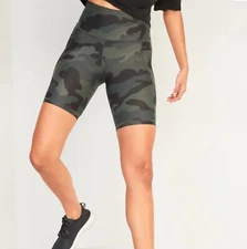 Old Navy Women’s High-Waisted PowerSoft Side-Pocket Biker Shorts 8” Ins XS Small