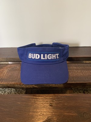 Bud Light Visor Hat Cap Blue Strap Back 