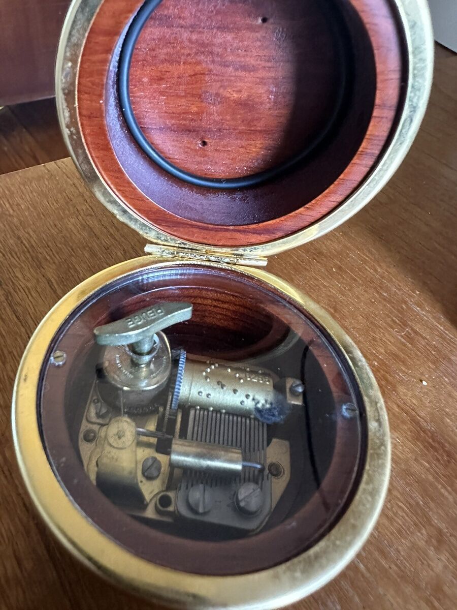 Antique Reuge Round Wooden Music Box Switzerland | eBay Antique Reuge Round Wooden Music Box Switzerland | eBay