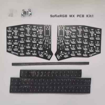 Sofle RGB MX PCB Kit Split Keyboard PCB Un-solder Customer Assemble All The Part