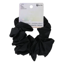 Scunci Highlight Jumbo Satin Hair Scrunchie, Black, 1-Piece