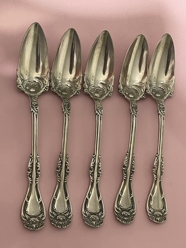 Rare Wm. A Rogers Silverplate Fruit Orange Spoons Hanover 1901 lot of 5 Oneida - Picture 3 of 9