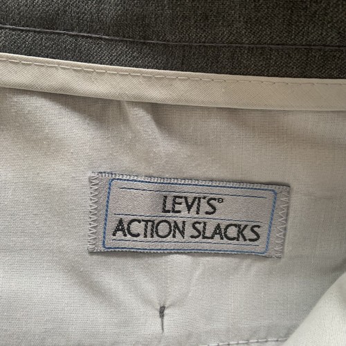 Vintage Levis Action Slacks Mens 32x28 Sta-Prest Dress Pants Grey 70s 80s - 第 6/11 張圖片