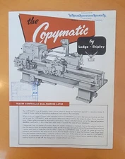 Lodge & Shipley Copymatic Tracer Controlled Dual-Purpose Lathe Catalog