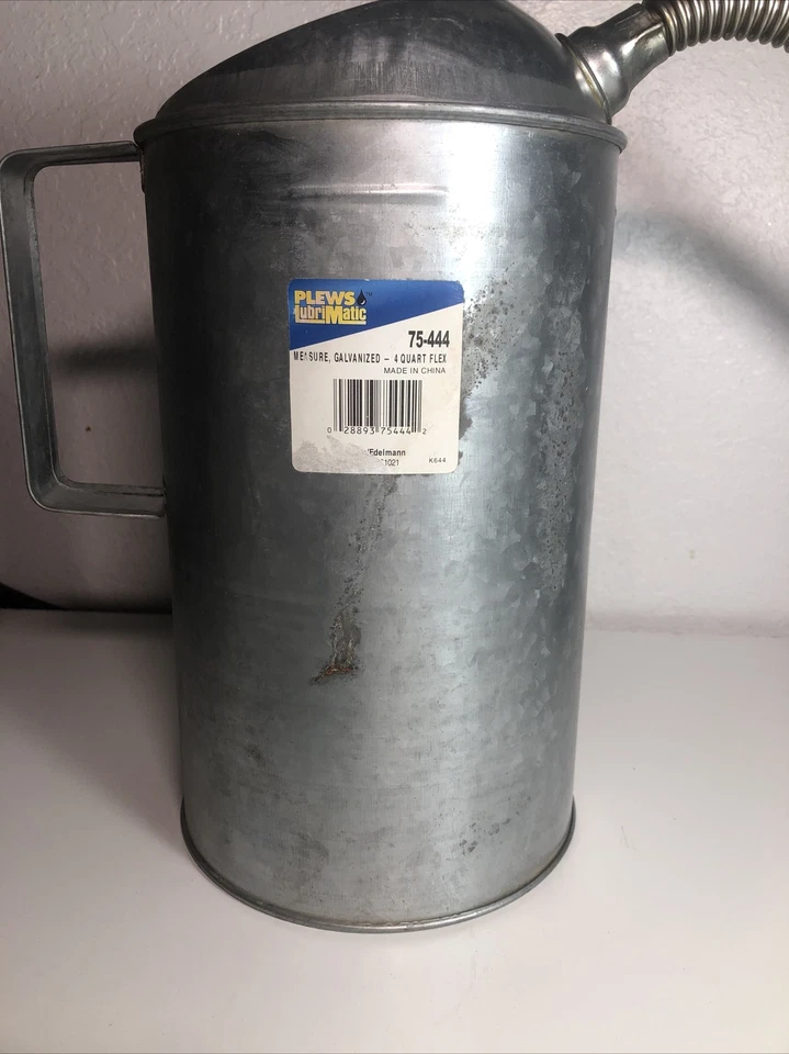 Medida de acero galvanizado Plews/Lubrimatic 75-444 4 cuartos Foto 4 de 4