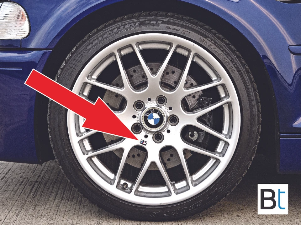 Emblema de roda BMW M genuíno, fabricante de equipamento original, conjunto de 4 36112228660 M3 325i 330i 335i 328I M5 - Imagem 3 de 3