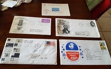 5  VINTAGE POSTAL ◇ FIRST DAY OF ISSUE STAMP ◇ 1945 1953 1967 1968 1971 