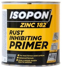 Isopon Zinc 182 Rust Inhibiting Grey Primer - 450ml - 1 Litre - 2.5 Litre