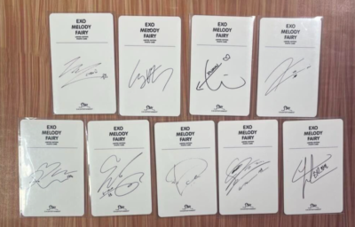 Exo Music Fairy Melody Photo Card Set of 9 Signed EXO-L S.M.