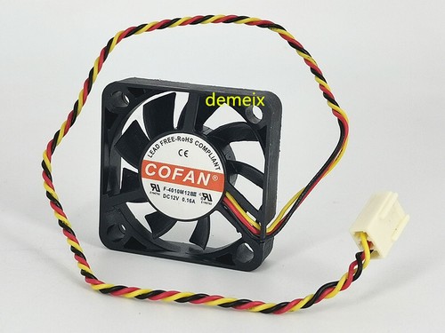 1PCS COFAN F-4010M12BII 0.16A DC12V 40mm 4010 4CM 3-wire cooling fan - 第 3/6 張圖片
