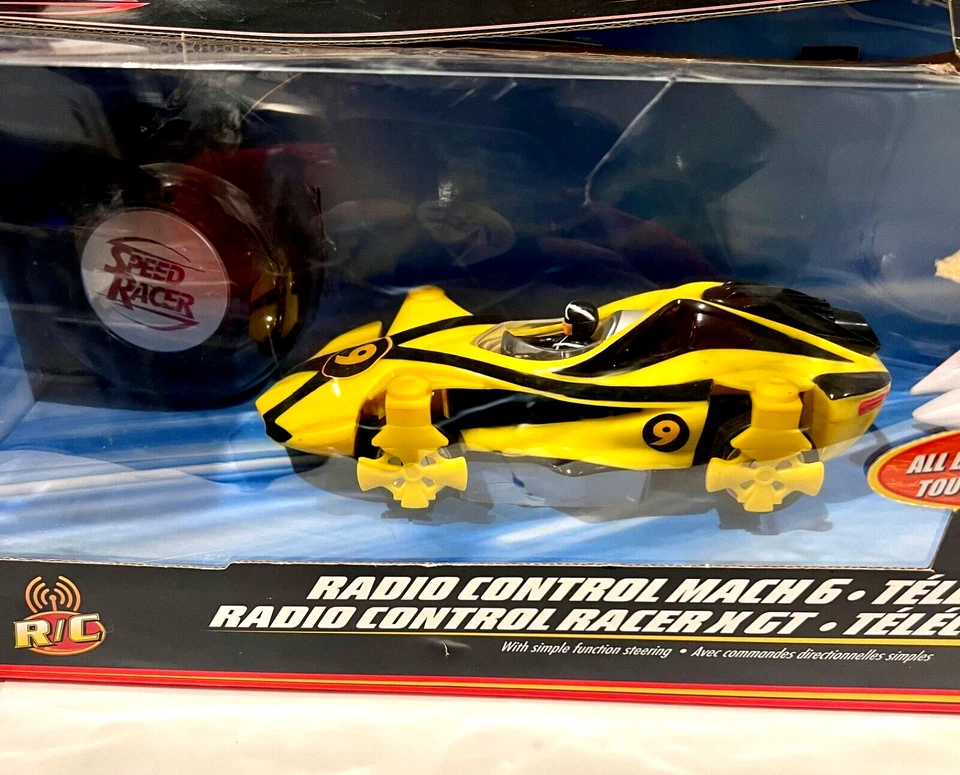 Hot Wheels Radio Control R/C 27 MHz Speed Racer Mach 6 & Racer X 2008 Sealed Box - Image 3 of 4