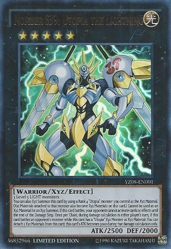 Number S39: Utopia the Lightning - YZ08-EN001 - Ultra Rare - Limited Edition HP