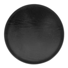 Round Wooden Tray Black 12"