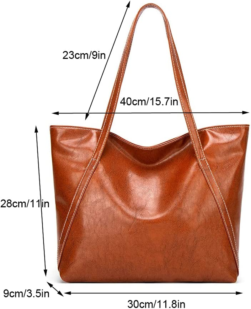 Women'S Large Capacity Handbags Leather Ladies Shoulder Bags, Large